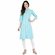 Cotton blue kurta